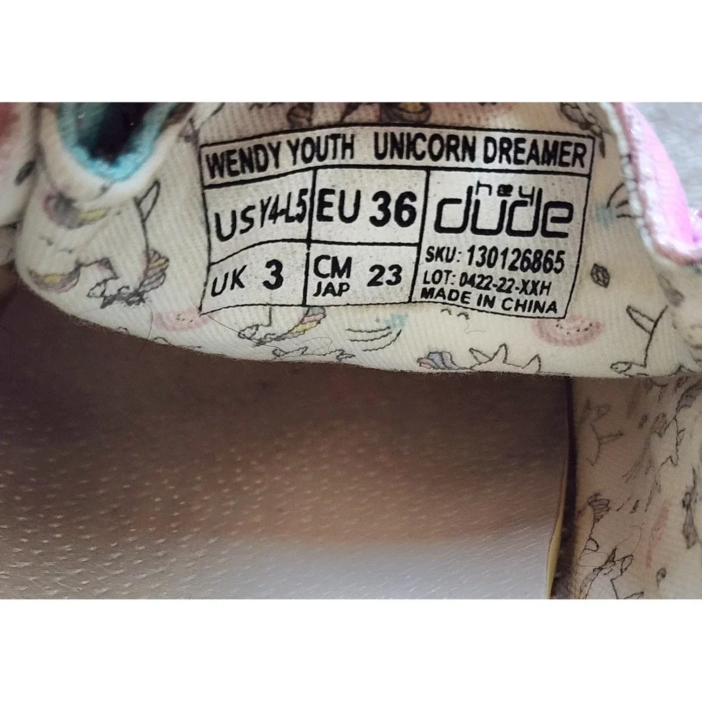 Hey Dude Unicorn Galaxy Slip On Shoes Girls Youth 4 Multicolor‎ Slip On Shoes
